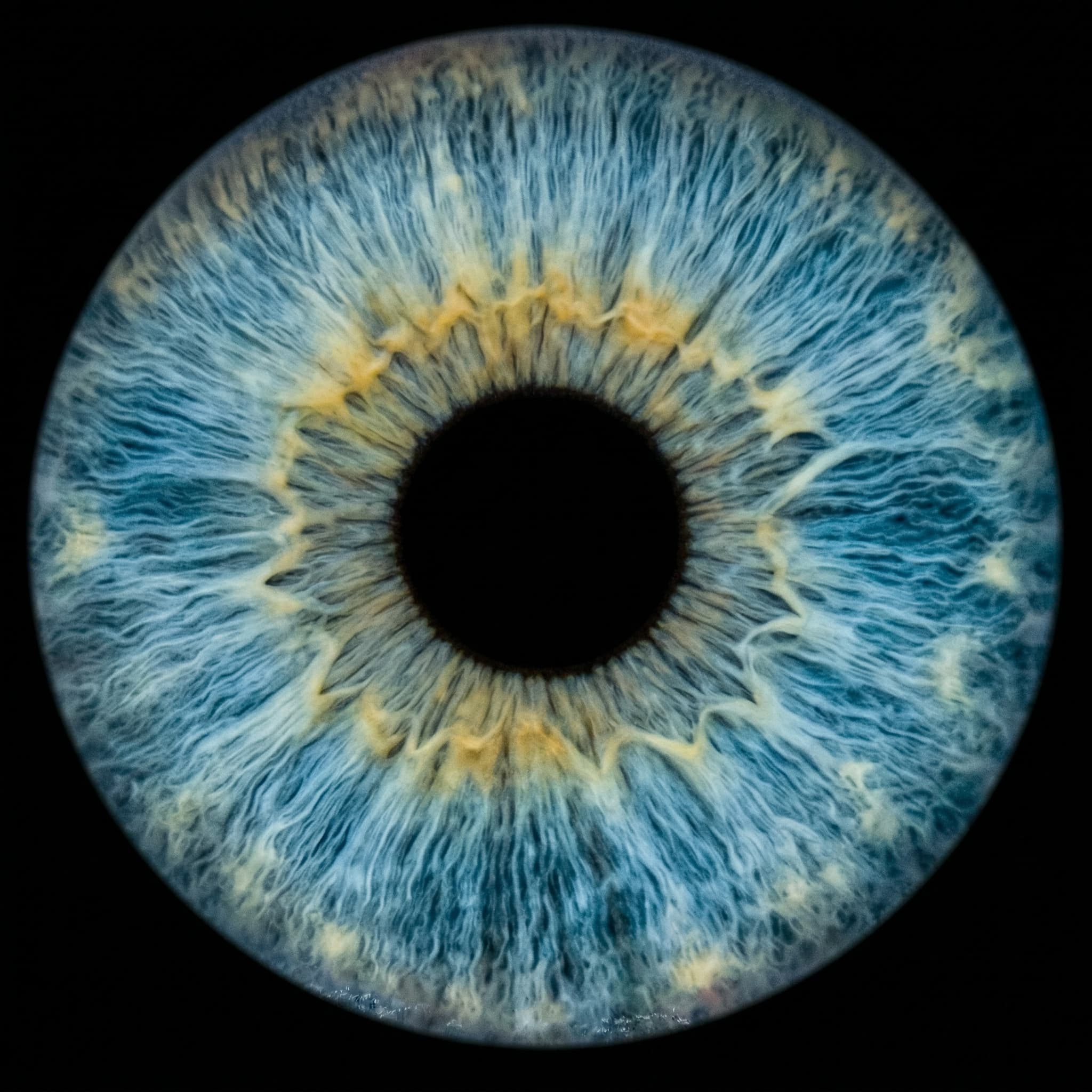 AI-enhanced iris photograph